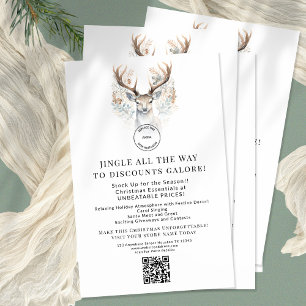 Flyer Navidades de la tienda de renos ofrecen código QR