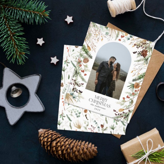 Flyer Navidades de presupuesto 1 arco de fotos acuarela  (Subido por el creador)