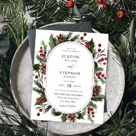 Flyer Navidades de presupuesto Boda de Berries y Pine