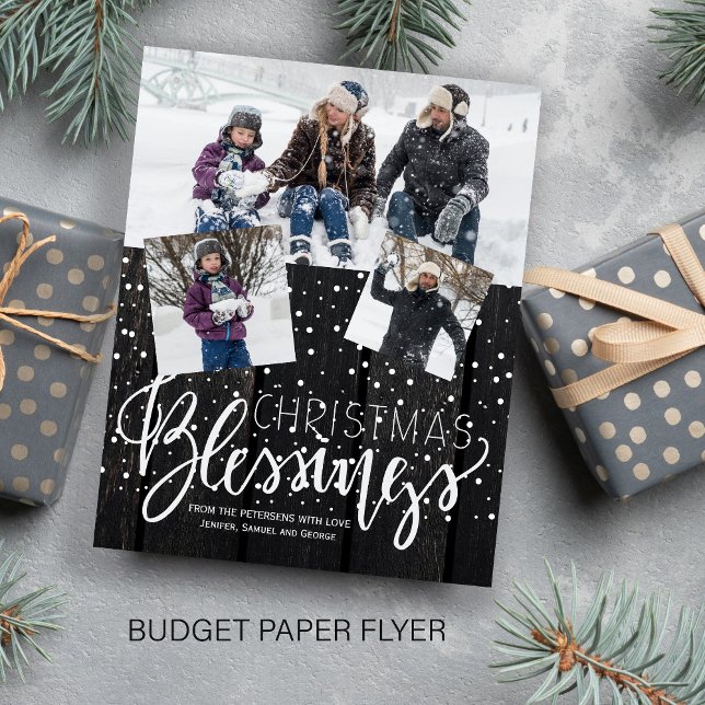 Flyer Navidades de presupuesto foto de madera rústica va (Subido por el creador)