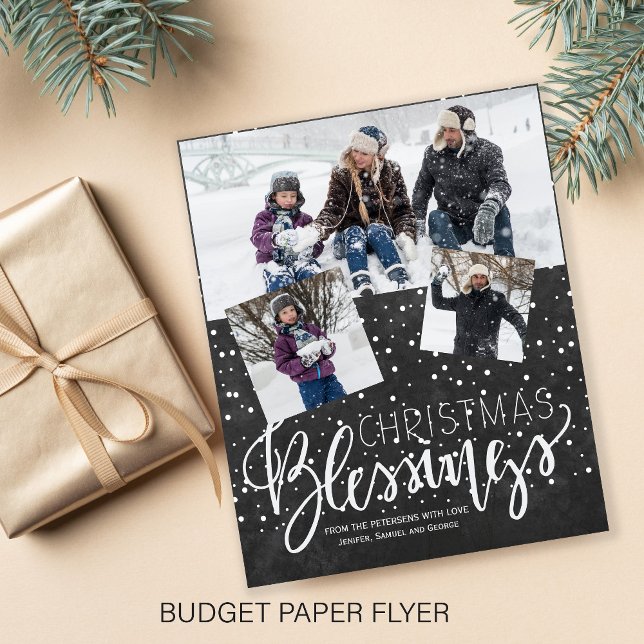 Flyer Navidades de presupuesto vacaciones en pizarra de  (Subido por el creador)