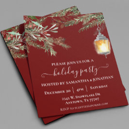 Flyer Navidades de vacaciones en invierno Pine Drop Flye