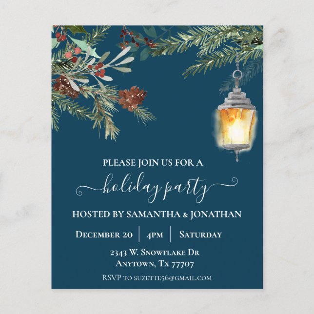 Flyer Navidades de vacaciones en invierno Pine Drop Flye (Frente)