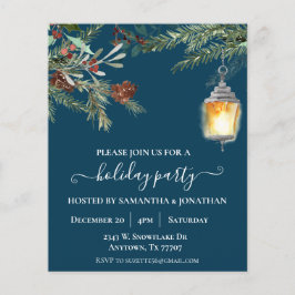 Flyer Navidades de vacaciones en invierno Pine Drop Flye