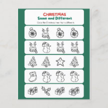 Navidades divertidos verdes rojos iguales y difere