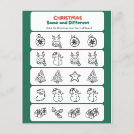 Flyer Navidades divertidos verdes rojos iguales y difere