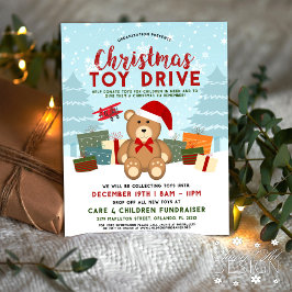 Flyer Navidades Holiday Teddy Bear Toy Drive Fundraiss
