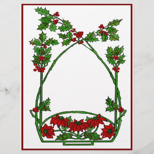 Flyer Navidades Holly y Pointsettia (Frente)