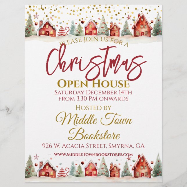 Flyer Navidades Open House Business (Frente)