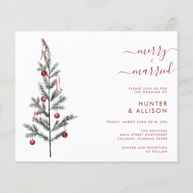 Flyer NAVIDADES PRESUPUESTARIOS Invitación a la boda Vol (Frente)