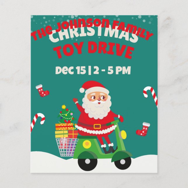 Flyer Navidades Toy Drive Santa Motorbike Presenta Volan (Frente)