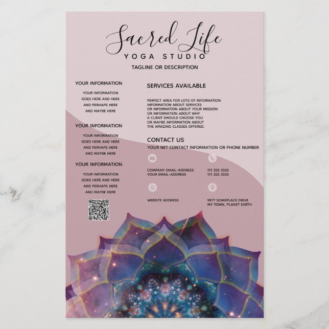 Flyer Nebulosa Flor | Mandala (Frente)