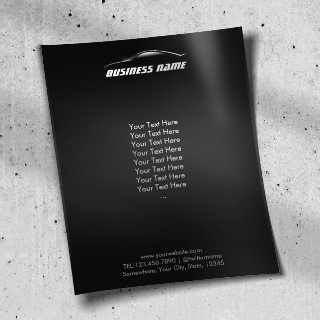 Flyer Negocio de automoción de esquema de coche de Guay (Subido por el creador)