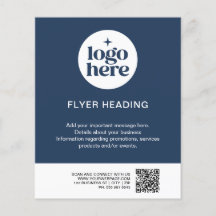 Negocio de código QR de logotipo personalizado azu