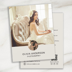 Flyer Negocio de Fotógrafo QR de Foto Personalizada Mode