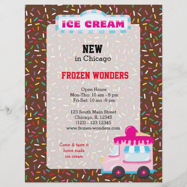 Flyer Negocio de helados (Frente)