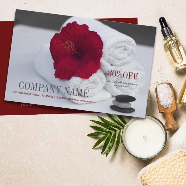 Flyer Negocio de Salón de SPA de Masaje con Aromaterapia (Subido por el creador)