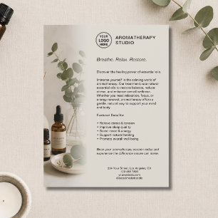 Flyer Negocio de Spa de Aromaterapia Logotipo personaliz