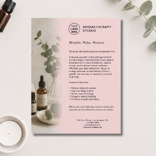 Flyer Negocio de Spa de Aromaterapia Logotipo personaliz
