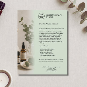 Flyer Negocio de Spa de Aromaterapia Logotipo Personaliz