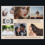 Flyer Negocio fotográfico con el logotipo QR del Collage<br><div class="desc">Volante de marketing en almendra beige para un fotógrafo profesional personalizado con sus fotos, logotipos, información de contacto, texto personalizado y código QR. Volante de fotógrafos profesionales para promocionar tu negocio personalizado con seis fotos en un lado junto con tu logo, nombre de negocio, etiqueta e información de contacto en...</div>
