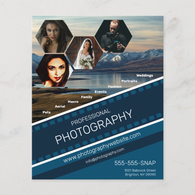 Flyer Negocios de fotografía profesional (Frente)