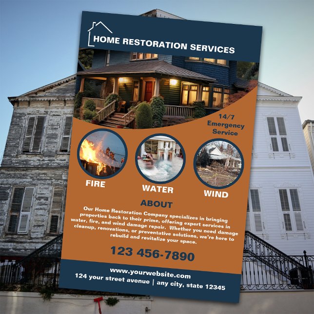 Flyer Negocios de Servicios de Restauración del Hogar (Subido por el creador)