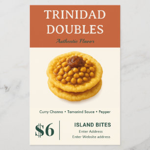 Flyer Negocios Pequeños de Sabor Auténtico de Trinidad D