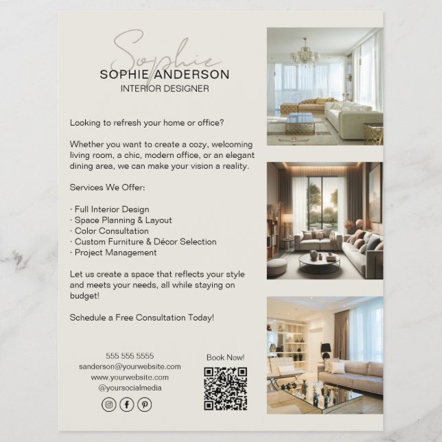 Flyer Negocios profesionales modernos (Frente)