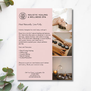 Flyer Negocios promocionales de terapeutas de salud holí