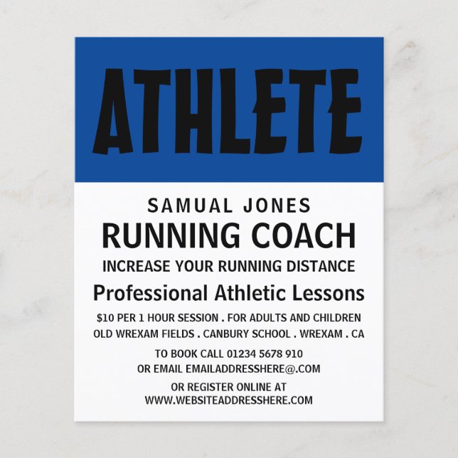 Flyer Negrita moderna, viajero publicitario de la lecció (Frente)