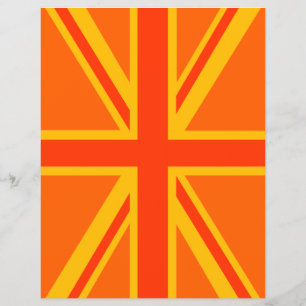 Flyer Negrita Naranja Unión Jack Bandera Británica