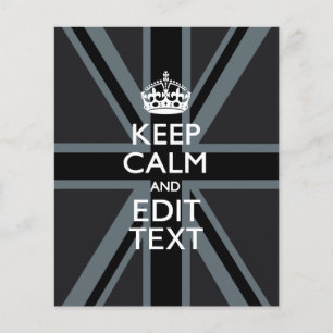 Flyer Negro sobre negro mantener la calma y tu gato de u