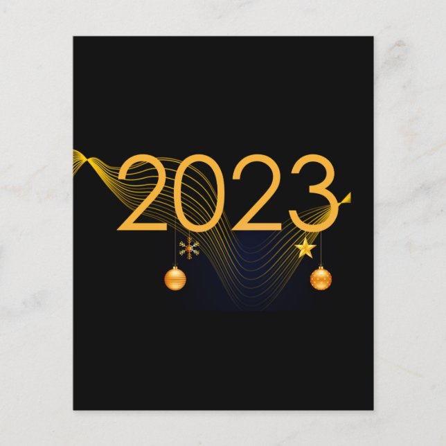 Flyer Negro y oro de 2023 (Frente)