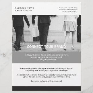 Flyer Negros y blancos de personalizado hechos de negoci