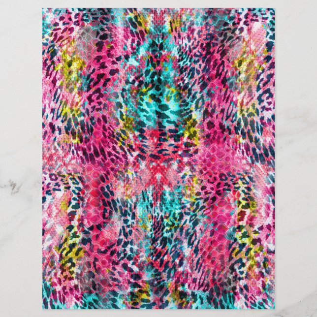Flyer neón de la piel de serpiente de moda leopardo impr (Frente)