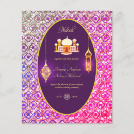 Flyer NIKAH - Invitación a la boda púrpura de la Mezquit