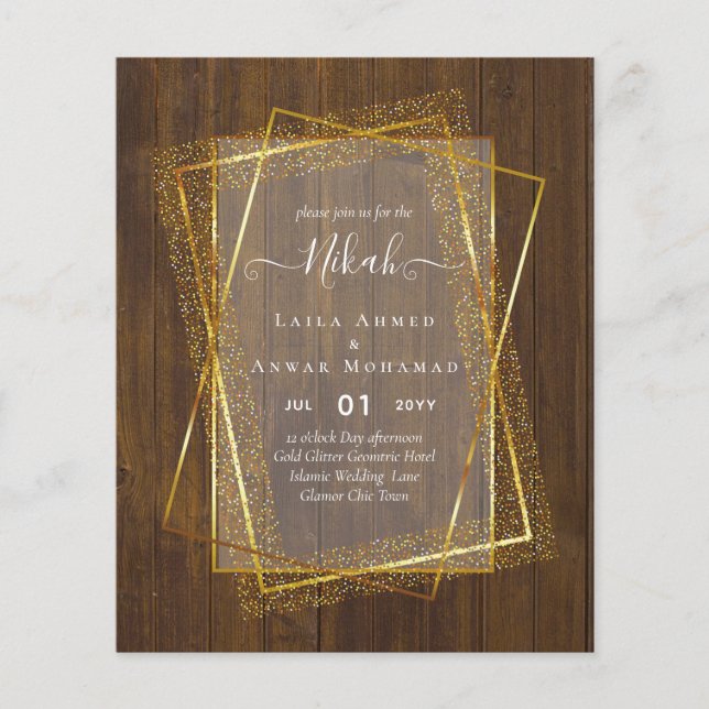 Flyer NIKAH - Invitaciones PRESUPUESTARIAS - Marco Purpu (Frente)