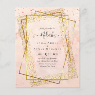 Flyer NIKAH - PRESUPUESTO Invitaciones - Marco de brillo