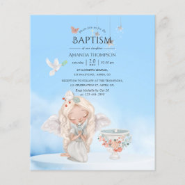 Flyer Niña de acuarela Ángel Bautizo