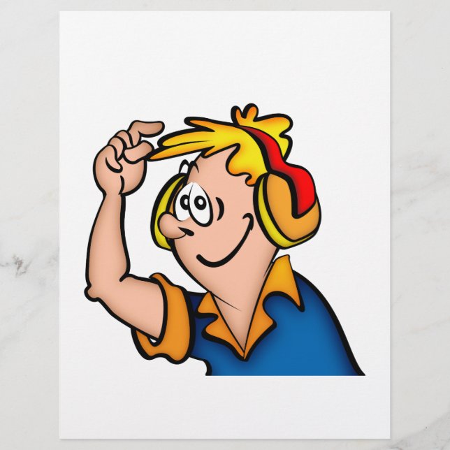 Flyer Niño Con Auriculares (Frente)