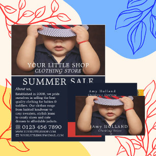 Flyer Niño en Gorra, tienda de ropa para niños