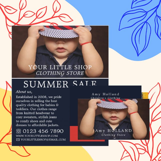 Flyer Niño en Gorra, tienda de ropa para niños (Subido por el creador)