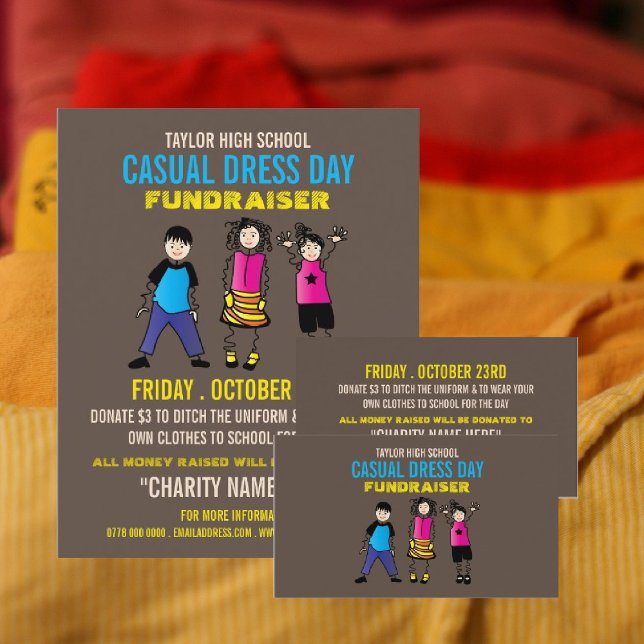 Flyer Niños de moda, anuncio de recaudación de fondos de (Subido por el creador)