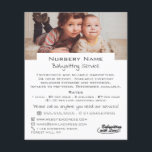 Flyer Niños dulces, niñera, guardería, anuncio de guarde<br><div class="desc">Niños dulces,  niñera,  guardería,  carné publicitario de la guardería por la Tienda de tarjetas de visita.</div>