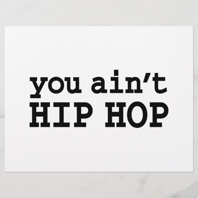 Flyer no eres HIP HOP (Frente)