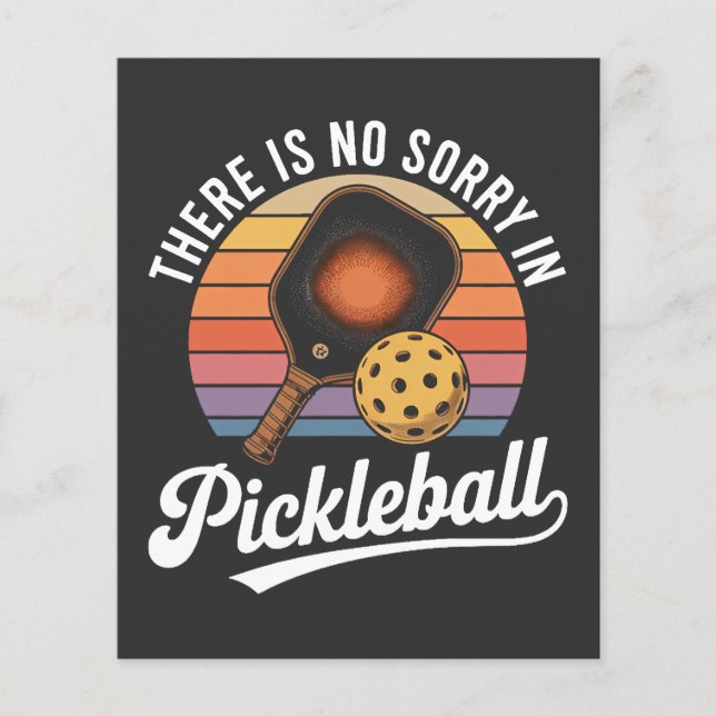 Flyer no hay disculpas en pickleball (Frente)