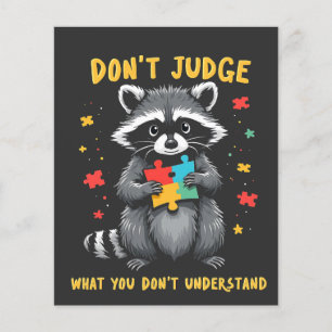 Flyer No juzgues lo que no entiendes de Raccoon