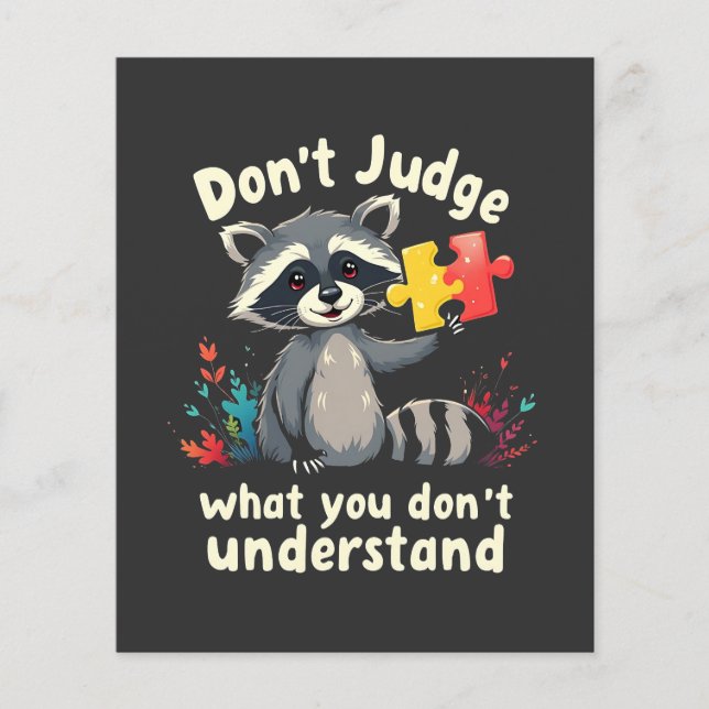 Flyer No juzgues lo que no entiendes el autismo (Frente)