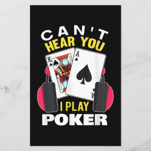 Flyer No puedo oírte jugar al póker del Holdem de Texas